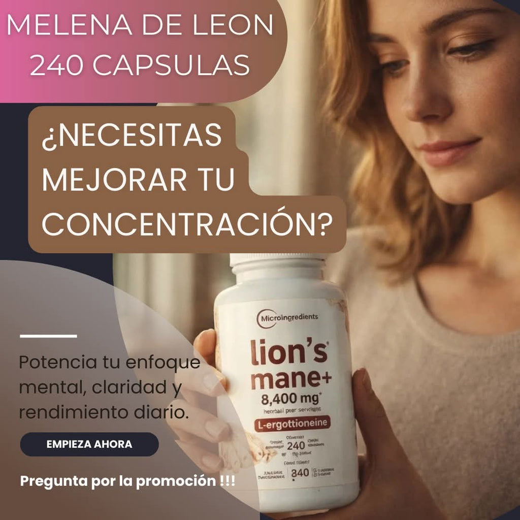 Melena de León (Lion’s Mane) – 120 cápsulas