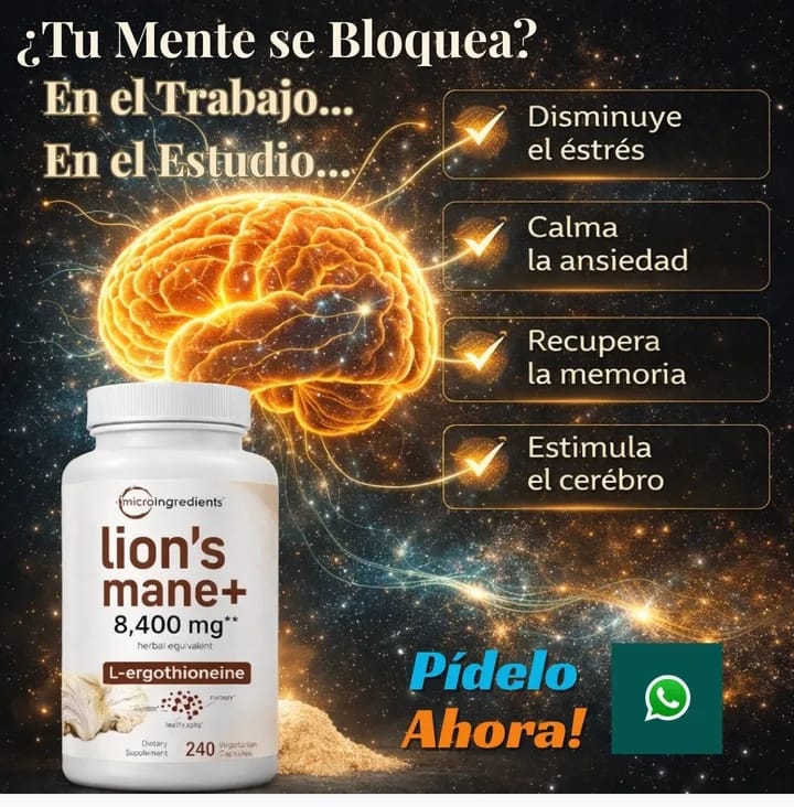 Melena de León (Lion’s Mane) – 120 cápsulas